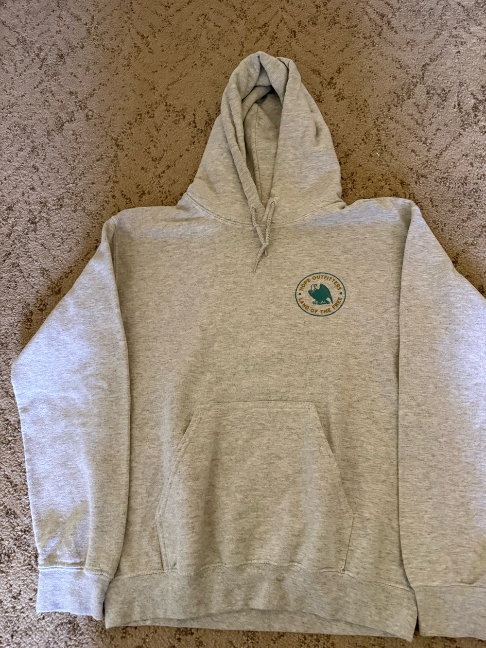 Hope Outfitters Men's Gray Hooded Pullover Sweatshirt
